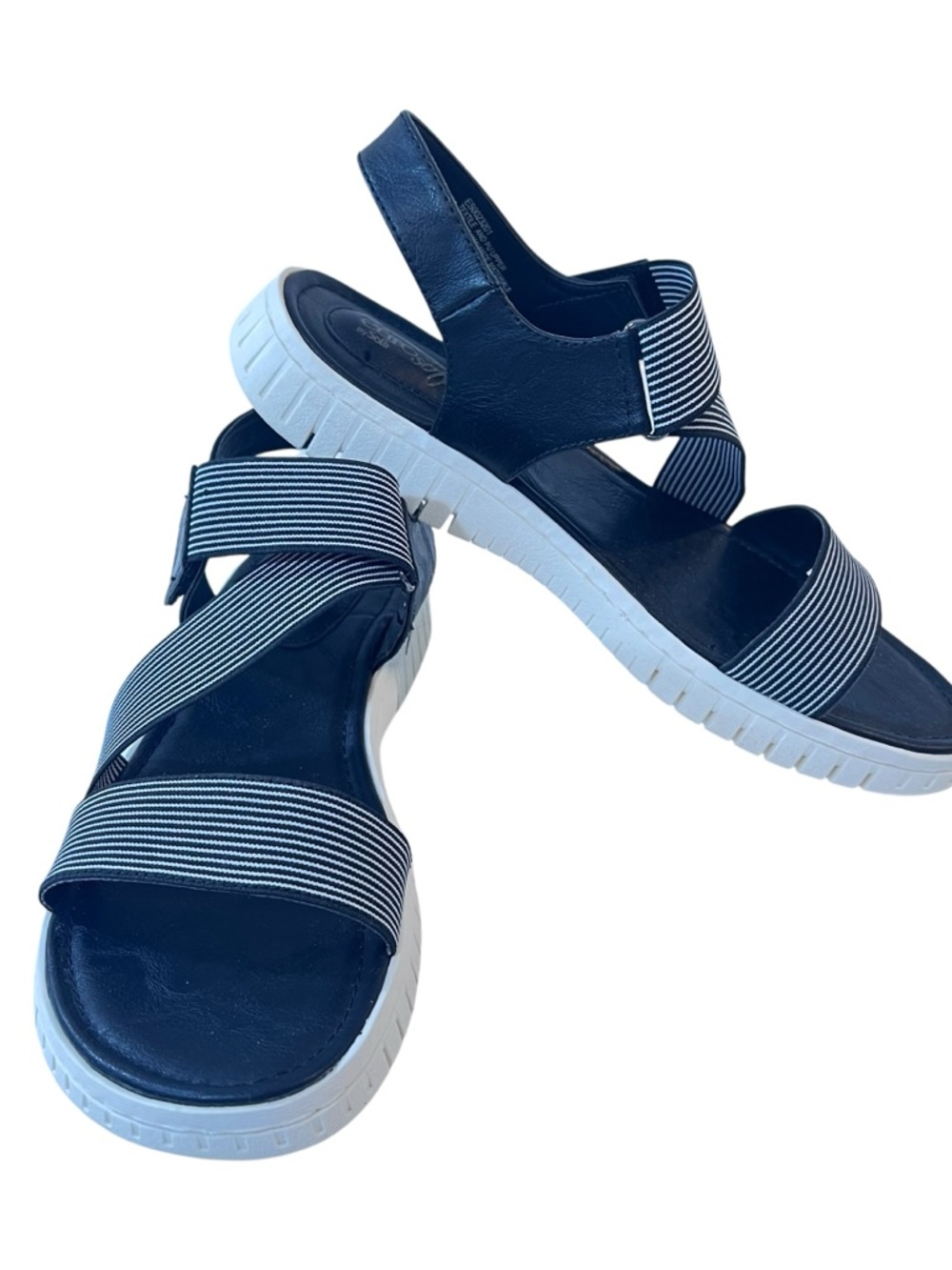 EuroSoft Clarice Sandals Womens Size 11 New Black & White